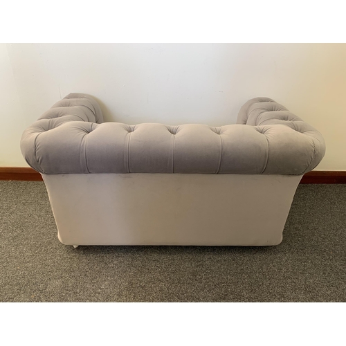 83 - A novelty small upholstered sofa designed for children, pets, teddy bears or dolls, with buttoned ba... 