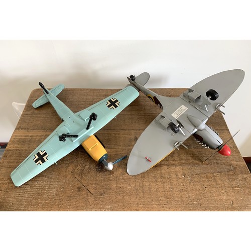 164 - A tin plate model spitfire, approx. 16