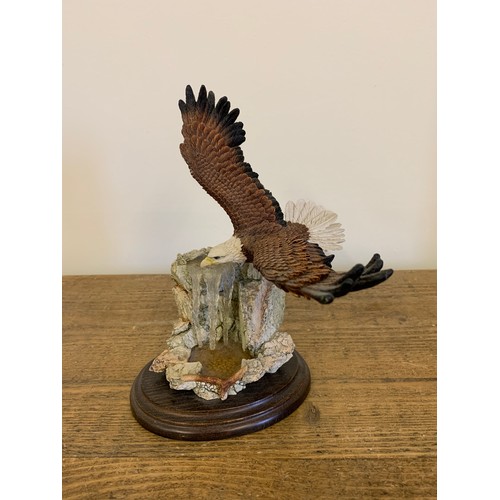 351A - Three figurines including a Juliana Collection bear, Country Artists 'Barn Owl Pair' and 'Free Spiri... 