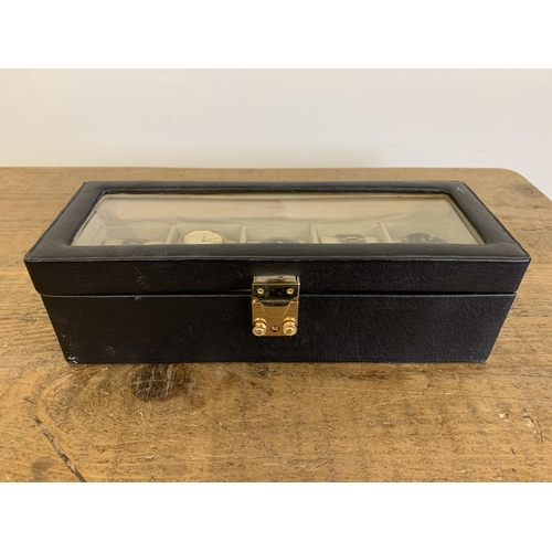 106 - Five quartz watches including Sekonda and Accurist in a costume case