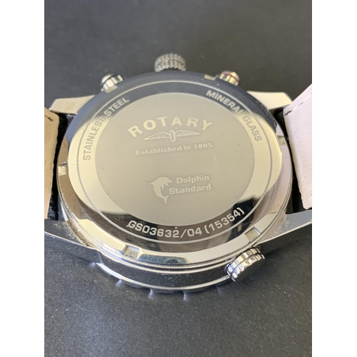 108 - A boxed Rotary Dolphin Standard GS03632/04 stainless steel wristwatch, with paperwork