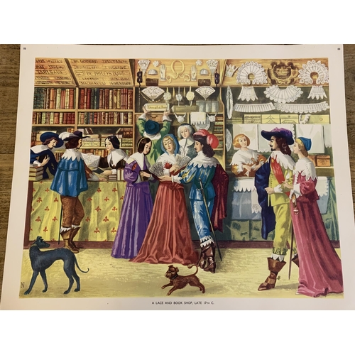 12 - A large folio of pictures 'MacMillan's History Class Set II Tudors to Victoria'