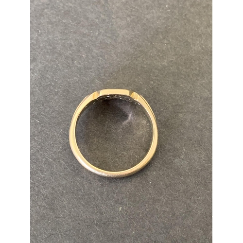 134 - A 9ct gold hallmarked ring with engraved initials to top, also engraved on the inner 'With Love From... 