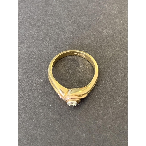 138 - An 18ct gold and solitaire diamond set ring, approx. size Q, weight approx. 7.3g