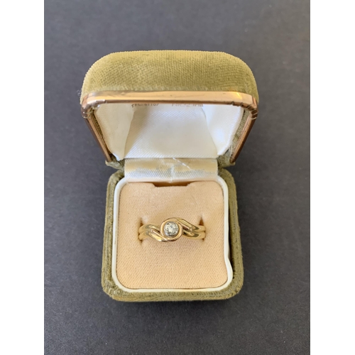 138 - An 18ct gold and solitaire diamond set ring, approx. size Q, weight approx. 7.3g