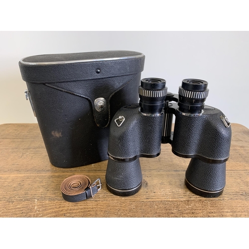 164 - Vintage Simor 7x50 binoculars with very good optics, in original case