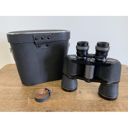 164 - Vintage Simor 7x50 binoculars with very good optics, in original case