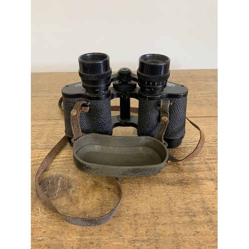 169 - Vintage Carl Zeiss binoculars 8x30, good optics (repair to eye piece)