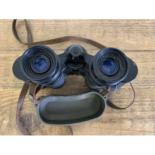 169 - Vintage Carl Zeiss binoculars 8x30, good optics (repair to eye piece)