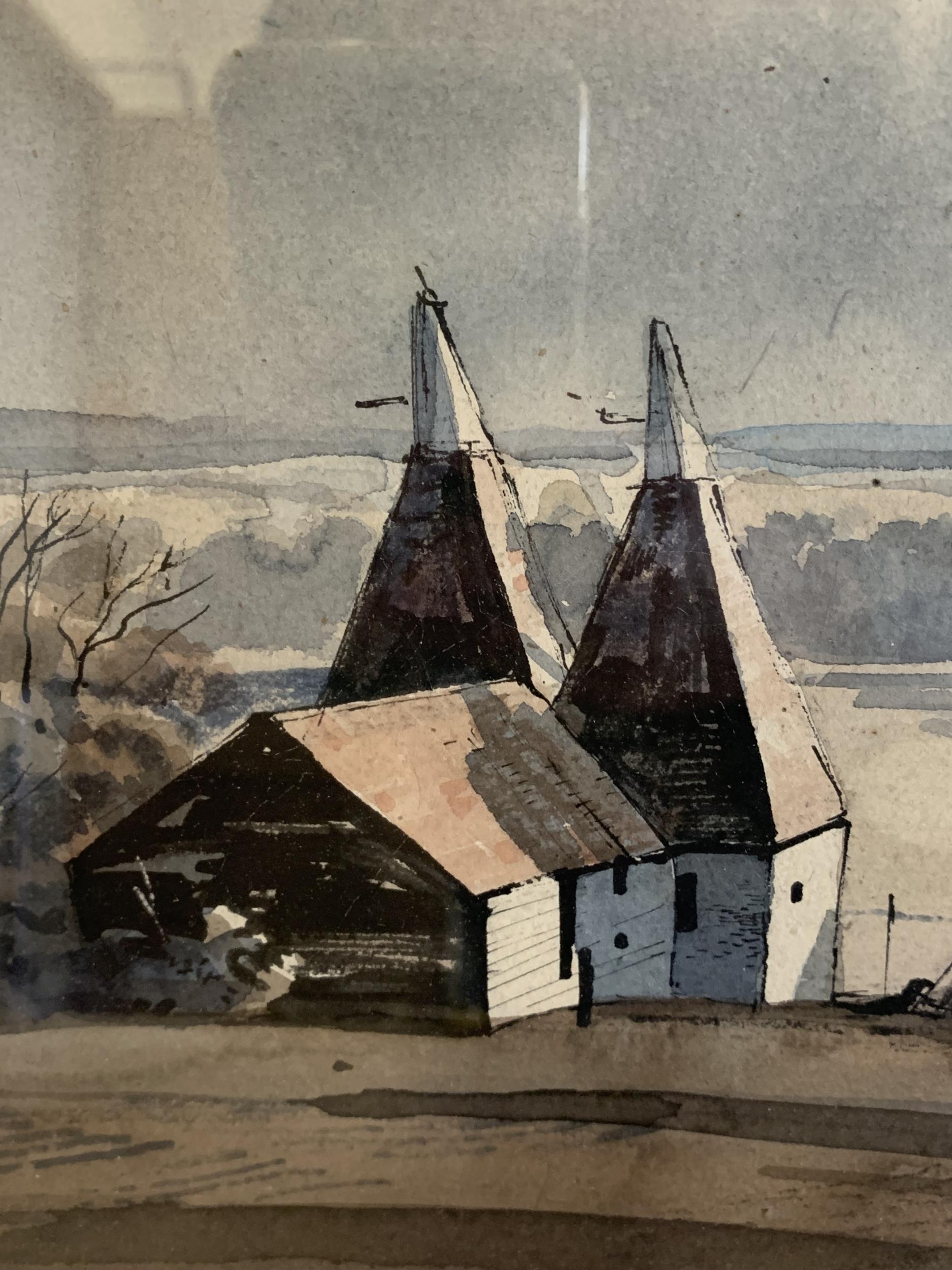 Rowland Hilder (1905-1993), framed and glazed watercolour of a Kentish ...