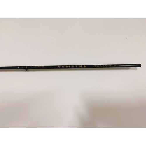 259 - A Shimano Symetre Traveller 90676 6 piece fishing rod, 6/7 weight, 9ft long, in bag (as found)