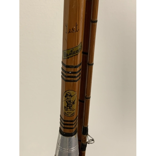 260 - A vintage modern Arms Company Elastikane 3 piece fishing rod, 12ft long