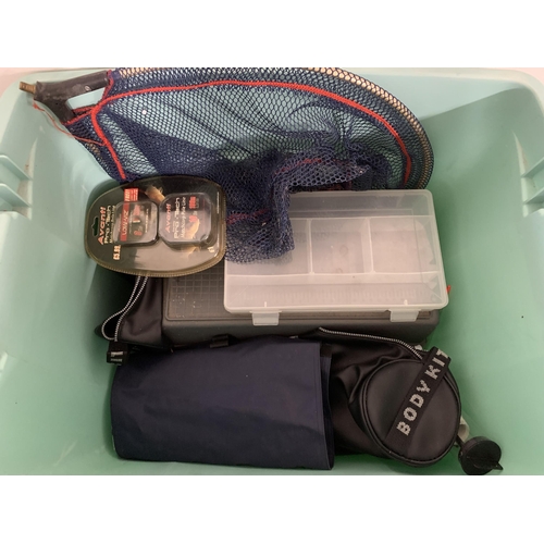 275 - A large fishing box containing various terminal tackle for sea and coarse fishing