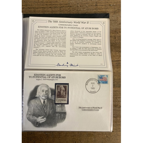 286 - An album of the 50th Anniversary World War 2 Commemorative Cover Collection by Danbury Mint, with Ce... 