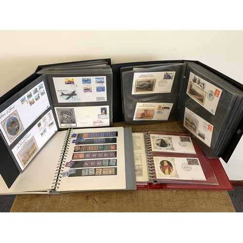 288 - Four albums of first day covers and stamps, two mostly filled and two part filled