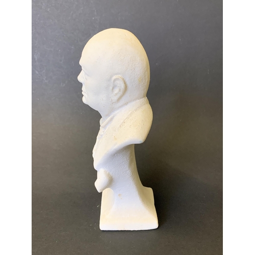 295 - Winston Churchill plaster bust, 6