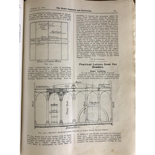 296 - Nine books of The Model Engineer and Electrician, dated 1912, 1913, 1914, 1915 (3), 1916, 1918 and 1... 