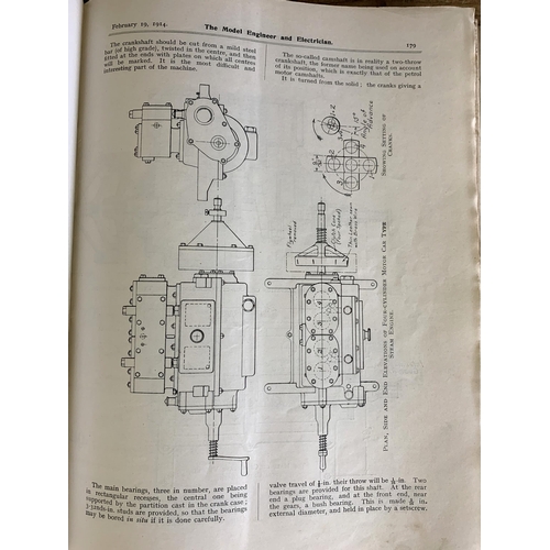 296 - Nine books of The Model Engineer and Electrician, dated 1912, 1913, 1914, 1915 (3), 1916, 1918 and 1... 