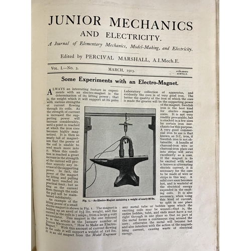 297 - Four vintage books on The Junior Mechanics and Electricity, dated 1913, 1914 and 1915 (2)