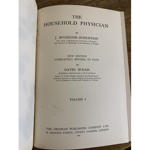 299 - Two books on The Household Physician, Volume 1 and Volume 2, dated 1934, The Gresham Publishing Comp... 