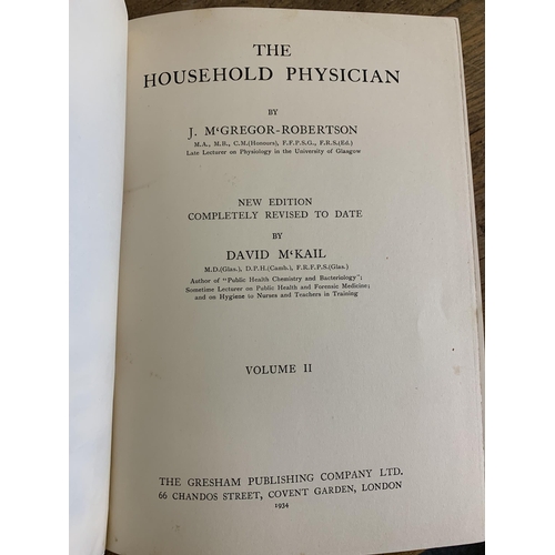 299 - Two books on The Household Physician, Volume 1 and Volume 2, dated 1934, The Gresham Publishing Comp... 