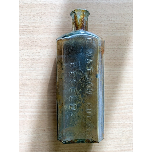 3 - A collection of vintage glass, mainly medicine bottles including 'E Watson Chemist Beccles'