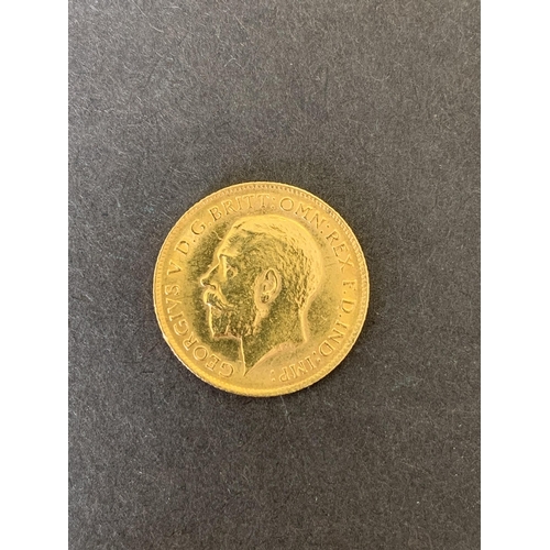 126 - A 1914 gold half sovereign in circulated condition. weight approx. 4g (mild surface scuffs)