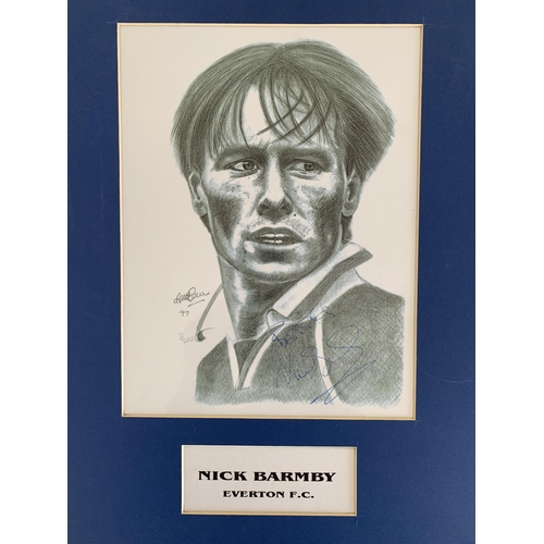 152 - A framed and glazed print of an Alan Damms picture dated 2004 of the 1996 Martin Peters world cup go... 