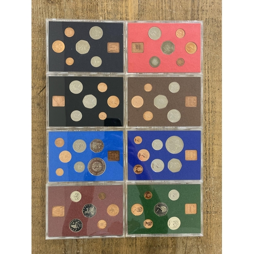 187 - Eight boxed decimal coin sets