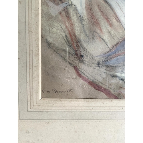 229 - Rosalie Winifred Thurston (1905-1991) framed and glazed watercolour 'Qumran(?) and the Dead Sea', si... 