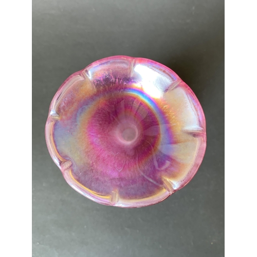 27 - John Ditchfield, a fine iridescent pink glass vase marked to the base J Ditchfield 'Glasform' 7208, ... 