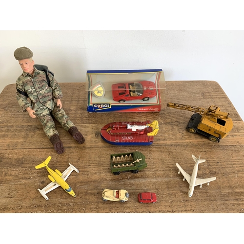 289 - An Action Man figure together with vintage Dinky etc (playworn condition)