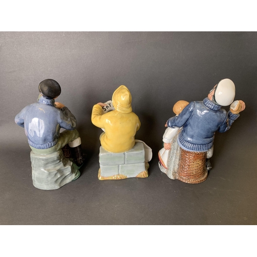 301 - Three Royal Doulton sea themed figurines including 'The Boatman' HN2417, 'Song of the Sea' HN2729 an... 