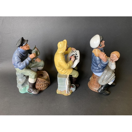 301 - Three Royal Doulton sea themed figurines including 'The Boatman' HN2417, 'Song of the Sea' HN2729 an... 