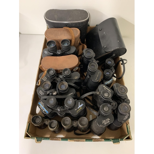 331 - Vintage Simor 7x50 binoculars with very good optics in original case, BAK4 LT00L 10x50 binoculars wi... 