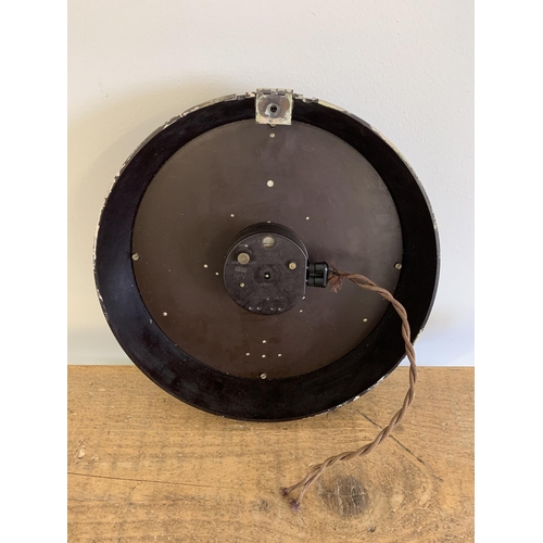 41 - A vintage Gents of Leicester Bakelite cased former electric school wall clock, the face is 8 1/2