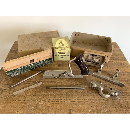 47 - A boxed Stanley No.50 combination plane with accessories and instructions