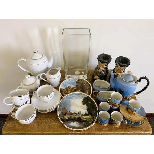 60 - Mixed ceramics etc including an Egyptian style six setting coffee set and a 2002 Queens Golden Jubil... 