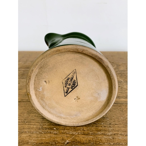 93 - A military Denby enamel coffee pot with a broad arrow on the lid