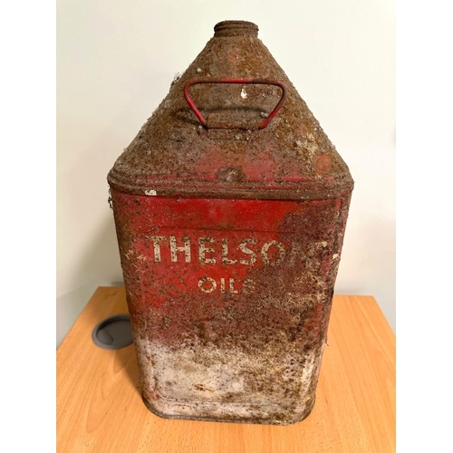 360 - A vintage large size 'Thelson Oils and Greases' can, approx. 20