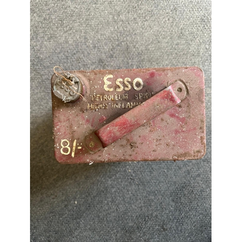 361 - A vintage Esso oil can (later over paint)