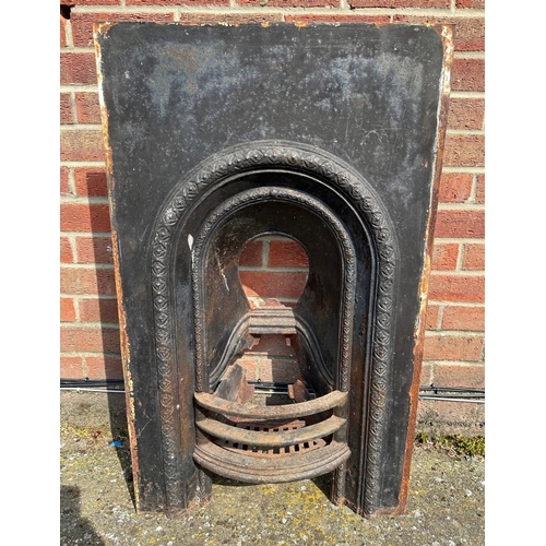 364 - An antique cast iron nursery size fire place, height 36