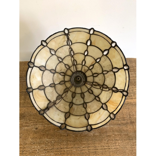 22 - A Tiffany style leaded glass ceiling light shade