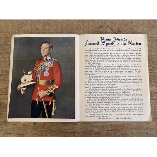 38 - A selection of King Edward VIII ephemera including an unused easel calendar, a copy of the 1936 'Far... 