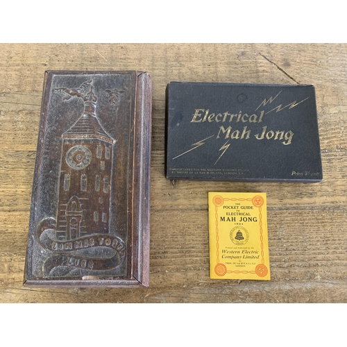 40 - A 1924 Western Electrical Company Limited 'Electrical Mah Jong' card game, a limited edition issue f... 