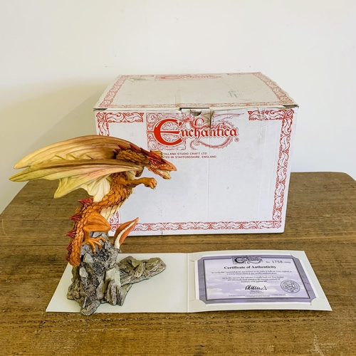 81 - A boxed Enchantica 'Sandarach' dragon figurine, circa 1998, limited edition 1758/3950, with certific... 