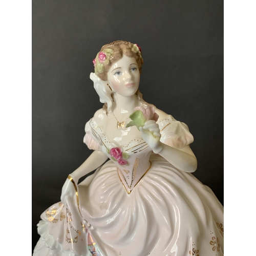 89 - A Royal Worcester limited edition porcelain figurine 'The Fairest Rose' 1993, sculptured by N Steven... 