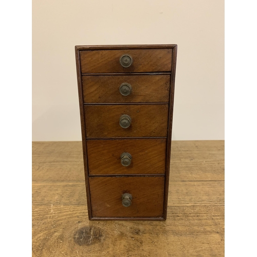 98 - A small antique set of drawers, 4 1/2