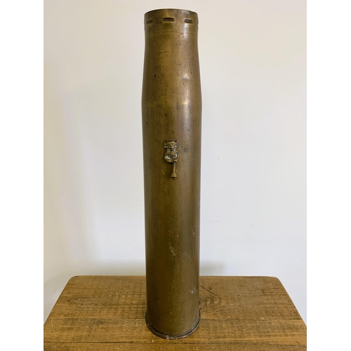 417 - A 100mm Mk16 Naval brass shell dated 1941