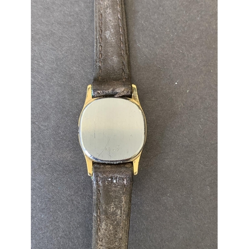 329 - A vintage Omega De-Ville quartz wristwatch (clasp and bezel missing, as found)